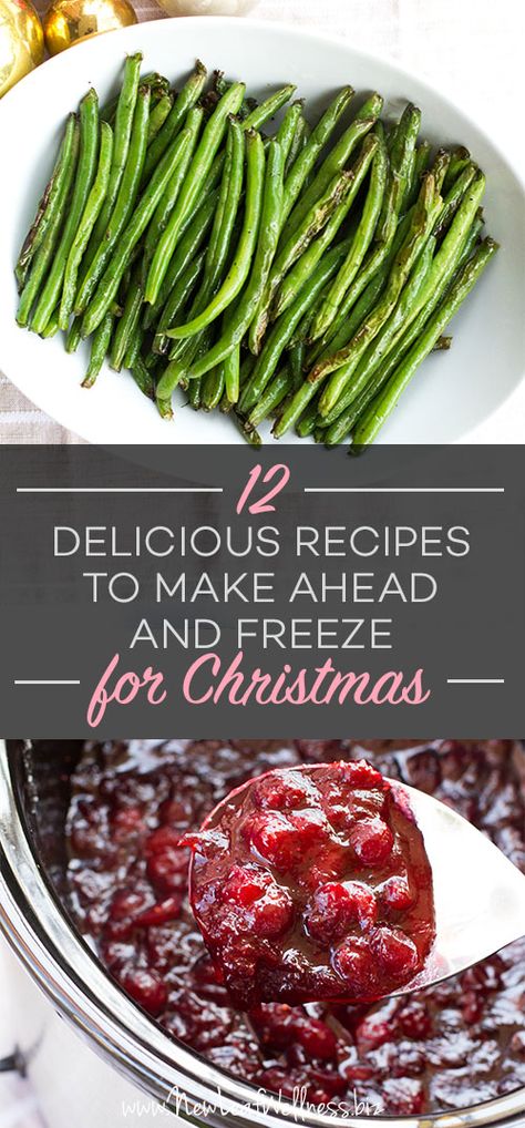 Are you hosting a big Christmas dinner this year?  Here are 12 delicious recipes that you can make ahead of time and freeze. Free grocery list below! #Christmas #FreezerMeals Quick Christmas Dessert, Christmas Vegetables, Free Grocery List, Recipes Chinese, Delicious Christmas Desserts, Frozen Christmas, Christmas Food Dinner, Christmas Food Desserts, Freezer Cooking