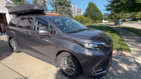 Camper Equipment, Sienna Van, Van Roof Racks, Kayak Roof Rack, Camper Conversion, Van Camping, Combustion Engine, Toyota Sienna, Minivan