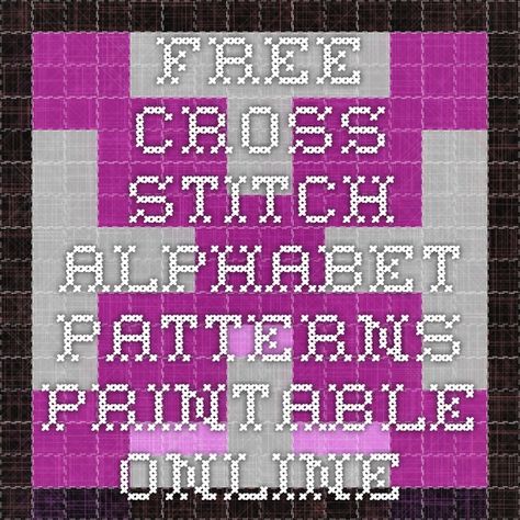 Free Cross Stitch Alphabet Patterns, Free Cross Stitch Alphabet, Cross Stitch Monogram Patterns, Cross Stitch Letter Patterns, Counted Cross Stitch Patterns Free, Alphabet Patterns, Free Cross Stitch Charts, Unique Cross Stitch, Cross Stitch Alphabet Patterns