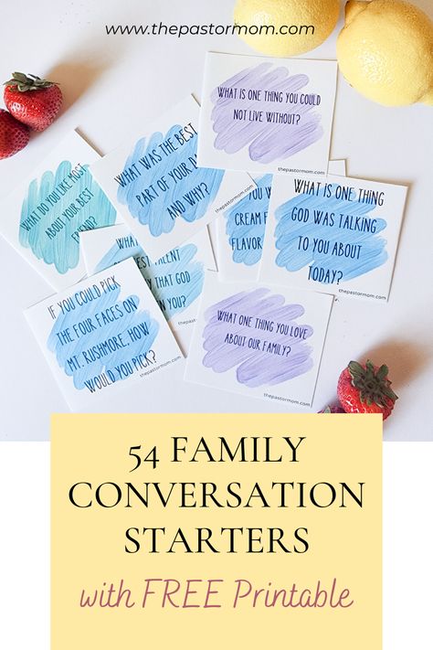 Christian Conversation Starters, Table Conversation Starters, Table Talk Questions, Thanksgiving Conversation Starters, Dinner Conversation Starters, Family Discipleship, Family Conversation Starters, Beautiful Word Bible, Conversation Starters For Kids