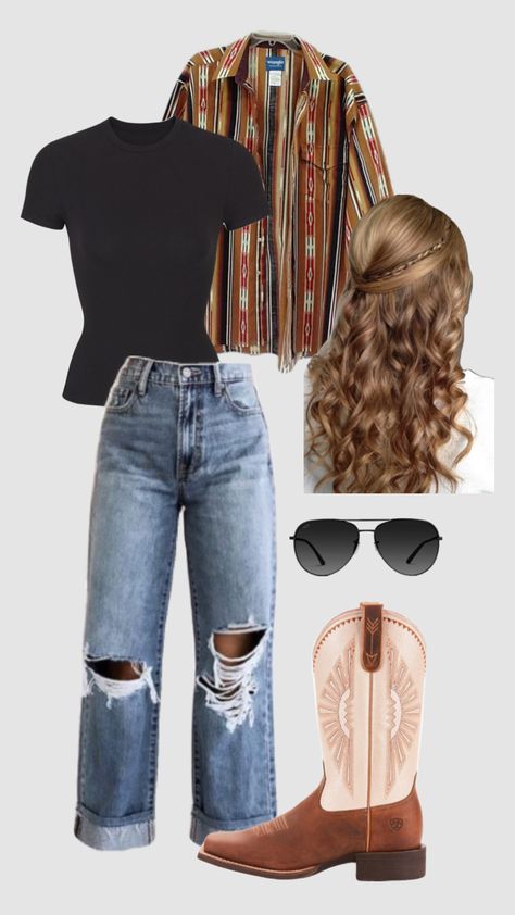 #outfitinpso #lilliecore #western Western Outfits Women Summer, Country Outfits Women, Cute Cowgirl Outfits, Job Clothes, Casual Country Outfits, Cowboy Baby, Southern Outfits, Country Style Outfits, Western Wear Outfits