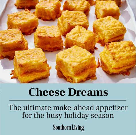 Southern Living - Savvy Southern hosts know the power of... Cheesy Bites, Cheese Dreams, Bread Bites, Grandmothers Kitchen, Make Ahead Appetizers, Snack Attack, Cheese Bread, Best Appetizers, Appetizer Dips