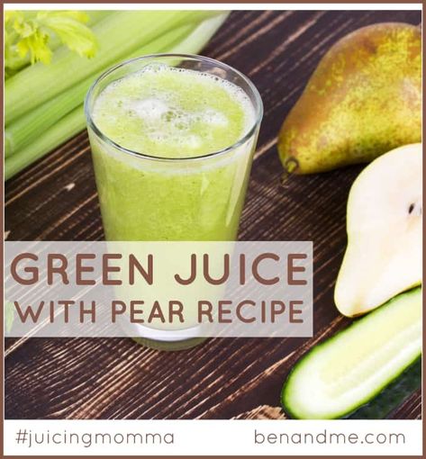 Healthy Juice Recipe, Cold Pressed Juice Recipes, Pear Recipe, Fresh Juice Recipes, Recipe Smoothie, Juice Cleanse Recipes, Green Juice Recipes, Pear Juice, Juicer Recipes