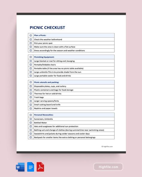 The Ultimate Picnic Checklist – FREE Printable! Picnic Packing List, Picnic Checklist, Picnic Planning, Packing A Cooler, Company Picnic, Picnic Packing, Portable Cooler, Picnic Spot, Perfect Picnic