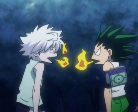 Killua and Gon bickering. Lol Hunter x Hunter Killua And Gon, Gon Killua, Memes Anime, Hxh Characters, Anime Expressions, Hunter Anime, Anime Screenshots, Hunter X Hunter, Funny Faces