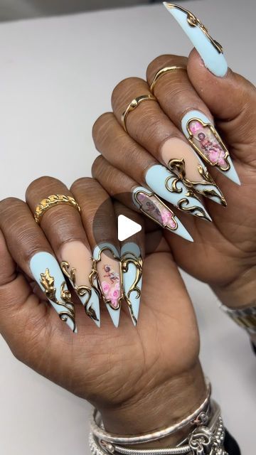 Baroque Nail Art, Nail Artist Aesthetic, Baroque Nails, Alabama Nails, Nailart Ideas, Nails Spring, Artist Aesthetic, Nail Patterns, Baroque Fashion