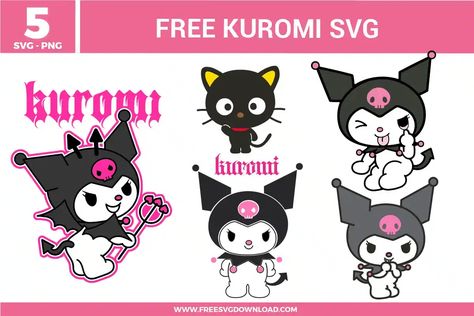 Kuromi Svg Free, Kuromi Svg, Svg Free Files For Cricut, Summer Tv Shows, Disney Easter, Family Flowers, Almost Ready, Free Svg Files, Cricut Free