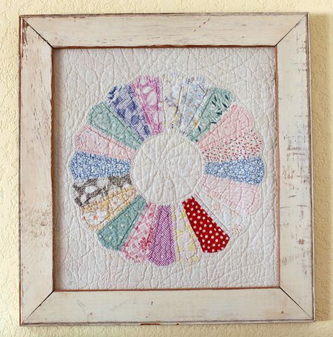 Repurposed Quilts Ideas, Old Quilts Repurposed Ideas, Quilt Repurpose, Quilt Upcycle, Display Quilts, Framed Quilt, Repurposed Quilt, Quilt Crafts, Dresden Plate Quilts