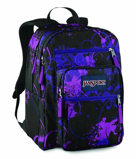 Dark purple and blue floral Jansport Jansport Backpacks Big Student, Puppy Backpack, Back To School Backpacks, Mk Handbags, Mk Purse, Hiking Gifts, Animal Bag, Food Kids, Mk Bags