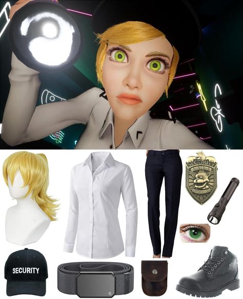 Fnaf Security Guards Cosplay, Vanessa Security Guard Fnaf, Security Guard Uniform Fnaf, Gregory Cosplay Fnaf, Vanessa Cosplay Fnaf, Fnaf Security Guard Cosplay, Night Guard Fnaf, Vanessa Security Guard, Fnaf Security Guard Outfit