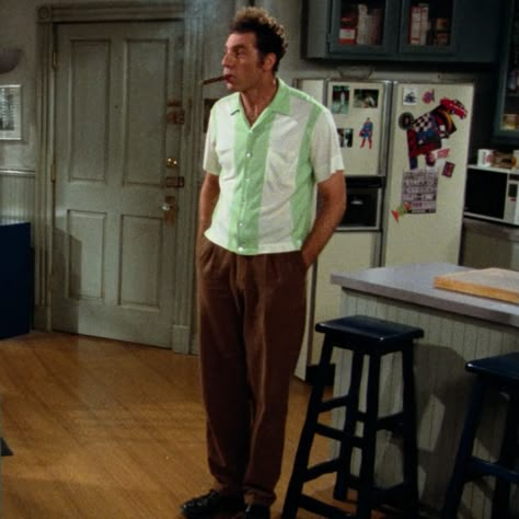 Seinfeld Kramer Outfits, Kramer Outfits Seinfeld, Cosmo Kramer Outfits, Kramer Seinfeld Outfits, Jerry Seinfeld Outfits, Seinfeld Fashion, Seinfeld Outfits, Seinfeld Aesthetic, Guitarist Style