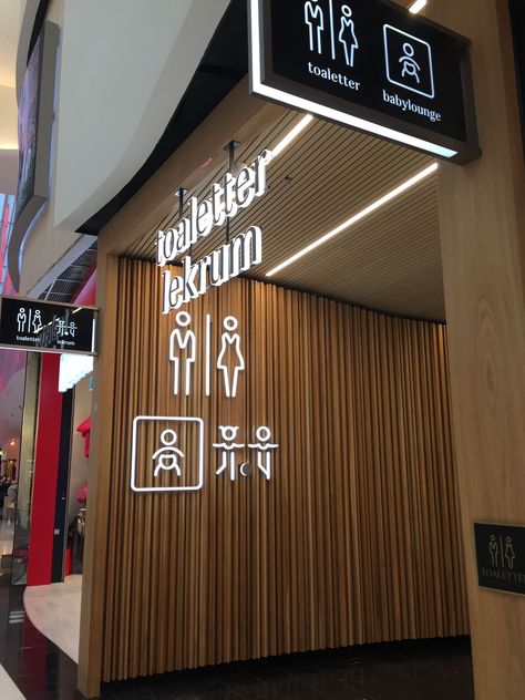 Mall Signage Design, Shopping Mall Signage, Corridor Signage, Mall Signage, Toilet Signage, Restrooms Signage, Shopping Mall Interior, Wayfinding Signage Design, Restaurant Bathroom