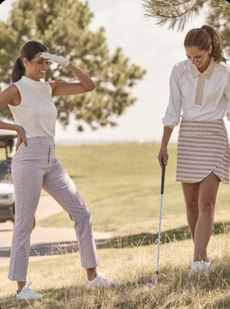 Golf Shoot, Country Club Outfit, Breathable Clothes, Resort Outfit, Golf Apparel, Cute Pants, Golf Tournament, Golf Outfits Women, Layering Outfits