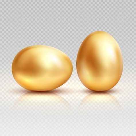 Golden eggs realistic illustration for e... | Premium Vector #Freepik #vector #frame #gold #abstract #art Golden Egg Easter, Pink Money, Fresh Egg, Easter Poster, White Egg, Spring Banner, Easter Templates, Realistic Illustration, Easter Illustration