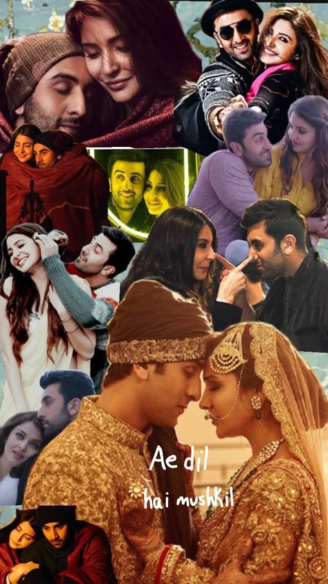 Bollywood Love Aesthetic, Dil Ka Rishta, Netflix And Chill Tumblr, Maybe In Another Universe, Bollywood Aesthetics, Ae Dil Hai Mushkil, Vintage Bollywood Aesthetic, Movie Collage, Pretty Movie