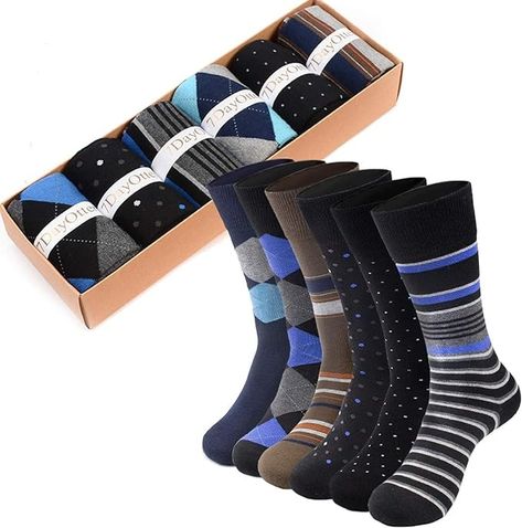 Amazon.com: 7DayOtter Modal Odor Resistant Dress Socks for Men Cotton Business Crew Socks Patterned Dress Socks Funny : Clothing, Shoes & Jewelry Sock Design, Socks Funny, Pinterest App, Mens Dress Socks, Sock Drawer, Mens Crew Socks, Office Dress, Crew Sock, Patterned Dress