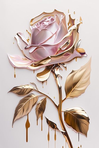 Pintura al óleo floral abstracta rosa do... | Premium Photo #Freepik #photo #flores-modernas #rosado #floral-abstracto #textura-elegante Hq Wallpapers, Rose Gold Painting, Golden Rose, Fashion Editorial, Textile Prints, Premium Photo, Wall Design, Editorial Fashion, Decoupage