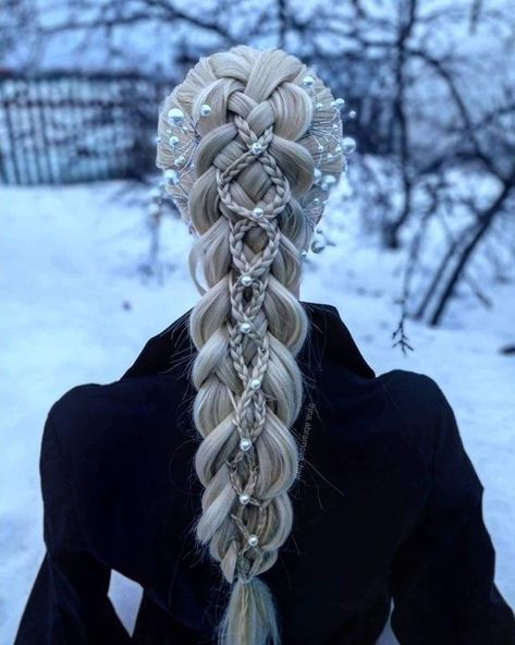 Fantasy Braided Hair, Fantasy Hair Styles, Targaryen Hair, Fizzy Hair, Hairstyle Youtube, Goth Hair, Beauty Tips For Hair, Fantasy Hair, Hair Braiding