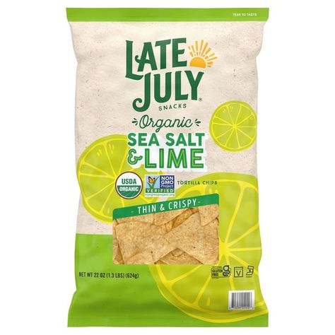 Costco Late July Tortilla Chips, Organic, Sea Salt & Lime Same-Day Delivery | Costco Same-Day Lime Tortilla Chips, Authentic Salsa, Gluten Free Tortilla Chips, Organic Chips, Gluten Free Chips, Organic Restaurant, Gluten Free Tortillas, Corn Tortilla Chips, Organic Snacks