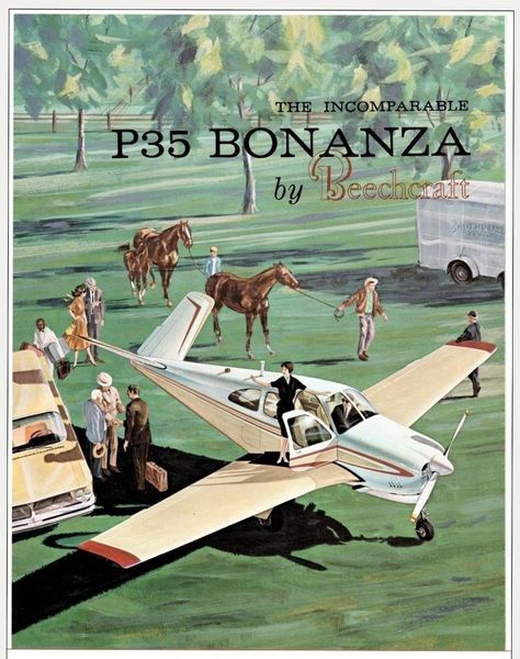 Vintage Plane Poster, Vintage Aviation Posters, Vintage Aviation Aesthetic, Aviation Room, Vintage Airplane Prints, Plane Poster, Beechcraft Bonanza, Vintage Airline Ads, Cessna Aircraft