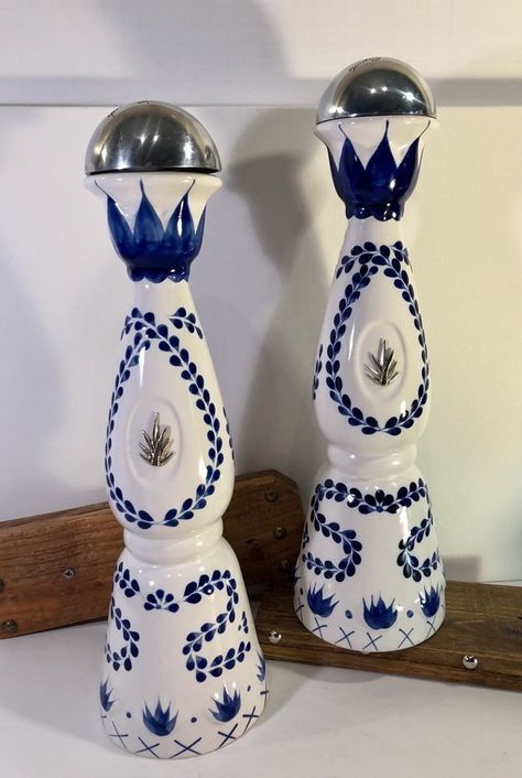 Blue And White Tequila Bottle, Expensive Liquor Bottles, Hypnotic Liquor, Liqour Bottles, Bottles Alcohol, Alcohol Bottle Decorations, Blue Tequila, Bedazzled Liquor Bottles, Decorated Liquor Bottles