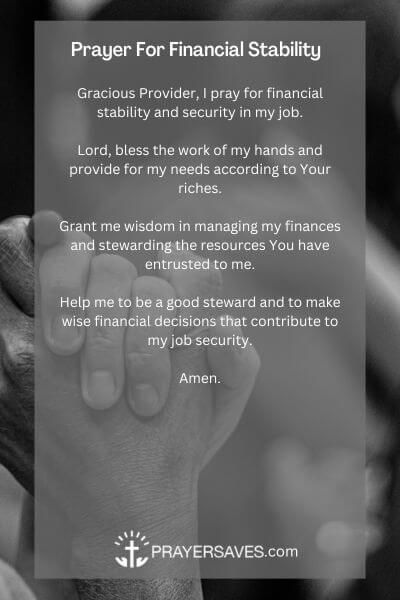 15 Powerful Prayers For Job Security (Samples Included) Prayers For Job, Powerful Prayers, Job Security, Financial Stability, Power Of Prayer, I Pray, Help Me, Finance, Quotes