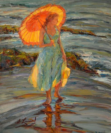 Late Afternoon, Beach Days, By The Sea, Fine Art America, The Sea, Umbrella, Greeting Cards, Fine Art, Orange