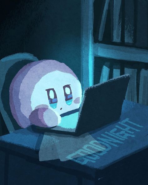 Kirby Art Nintendo, Kirby Character, Kirby Stuff, Arte 8 Bits, Kirby Art, Funny Cartoon Gifs, Dessin Adorable, Cyberpunk Art, Cute Little Drawings