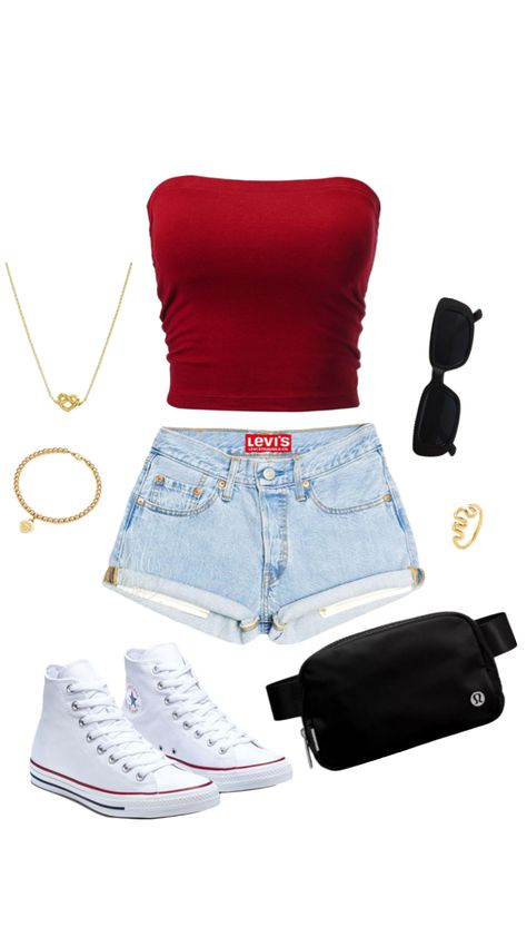 #outfitinspo #beauty #gameday Outfit For Hot Days, Jean Shorts Outfit Ideas, Denim Shorts Outfit Ideas, Cute Fits For Summer, Jean Shorts Outfit, Shorts Outfit Ideas, Denim Shorts Outfit, Preppy Summer Outfits, Cute Skirt Outfits