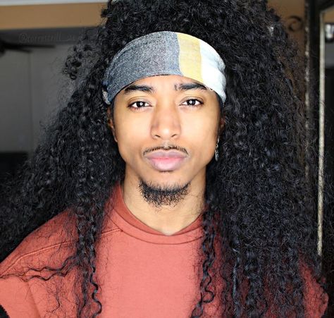 Long Curly Hair Men, Natural Hair Men, Black Men Haircuts, Black Men Hairstyles, Corte De Cabelo Masculino, Mens Haircuts Short, Coily Hair, Bandana Hairstyles, Hair Life