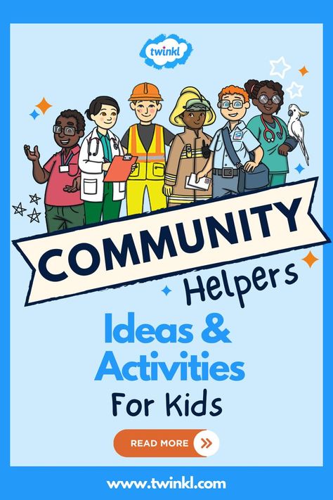 Community Helpers Ideas and Activities Community Service Ideas For Kids, Community Helpers Activity, Community Helpers Activities, Rules And Laws, Community Service Projects, Community Helper, Community Activities, Social Studies Activities, Interactive Lessons