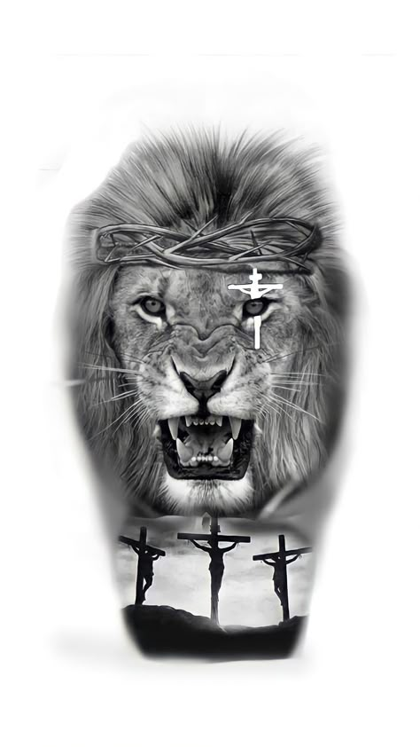 Alex Eubank Tattoo, Lion Of Judah Tattoo, Tattoo Lion King, Zodiak Pisces, Lions Tattoo, Zodiak Aries, Blitz Tattoo, Leg Sleeve Tattoos, Lion Art Tattoo