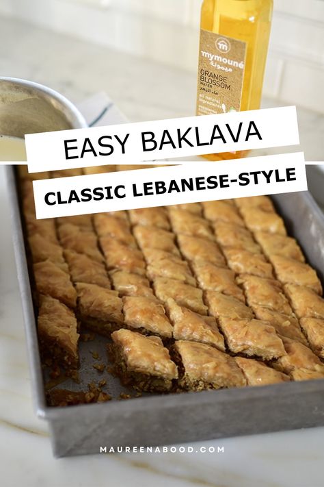 Looking for a classic baklava recipe? Look no further! This guide will teach you how to make this delicious dessert with ease and confidence. Plus, find links to all the recipes you'll need below. Let's get baking! Baklava Recipe Middle Eastern, Baklava Recipe Traditional, Egyptian Baklava, Arabic Baklava, Baclavale Recipes, Lekvar Recipe, Lebanese Baklava Recipe, Turkish Baklava Recipe, Lebanese Baklava