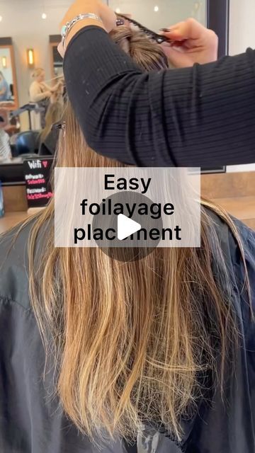 Balayage Foil Placement, Foilayage Placement, Foilyage Hair, Foliage Hair, Foilayage Hair, Foil Placement, Diy Foil, Gold Balayage, Hair Foils