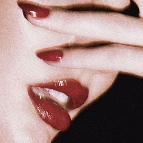 Red Lips And Rosy Cheeks Aesthetic, Deep Red Lipstick Aesthetic, Red Italian Aesthetic, Rouge Mona Awad Aesthetic, Red Lips Aesthetic Vintage, Rouge Mona Awad, 90s Glam Aesthetic, Red Lip Aesthetic, Cherry Cola Aesthetic