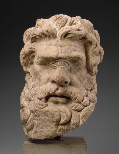 Head of Polyphemos. DATE: ABOUT 150 B.C. OR LATER. MFA Boston. Memorial Tattoo Designs, Female Warrior Tattoo, Island Tattoo, Boston Museums, Tattoo Photography, Byzantine Art, Roman Art, Greek Art, Classical Art