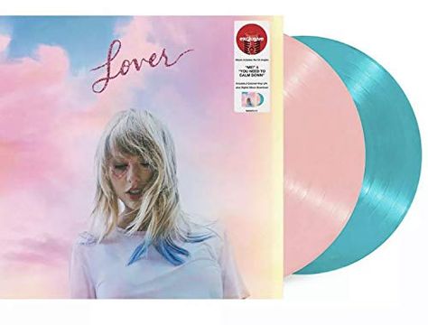 Taylor Swift - Lover [LIMITED EDITION PINK & BLUE VINYL] - Amazon.com Music Pink Record Player, Star Vinyl, Beatles Abbey Road, Taylor Swift Album, Blue Vinyl, Song One, Taylor Swift (lyrics), Taylor Swift Fan, Taylor Swift Quotes