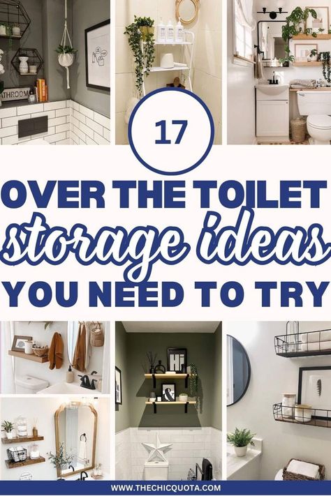 over the toilet storage ideas Back Of Toilet Storage Ideas, Cabinet Over Toilet Ideas Storage, Next To Toilet Storage, Over Toilet Cabinet Ideas, Storage Over Toilet In Small Bathroom, Storage Above Toilet Ideas, Water Closet Storage Ideas, Storage Around Toilet, Over The Toilet Towel Storage