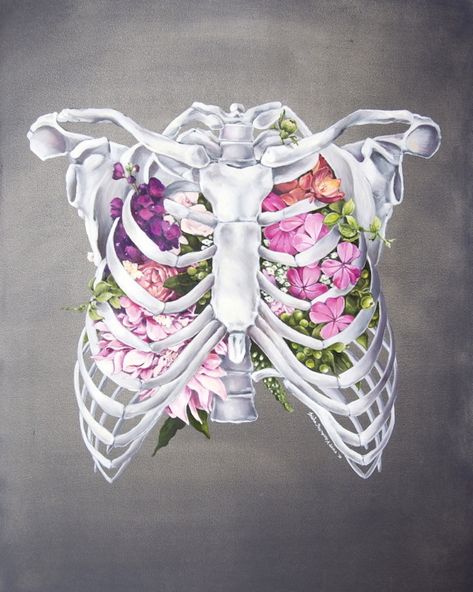 Floral Anatomy Illustrations By Trisha Thompson Adams Organ Drawings, Medical Tattoo, Human Body Art, Cage Thoracique, Nature Art Prints, Human Anatomy Art, Fantasy Magic, Medical Art, Nature Artwork