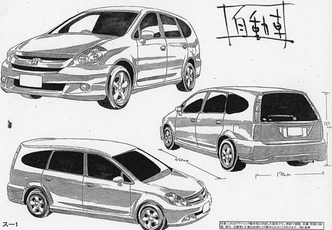 Ito's automobile Car Angles Drawing, Manga Backgrounds, Ichigo Mashimaro, Animation Stop Motion, Model Sketch, Car Sketch, Character Sheet, Car Culture, Technical Drawing