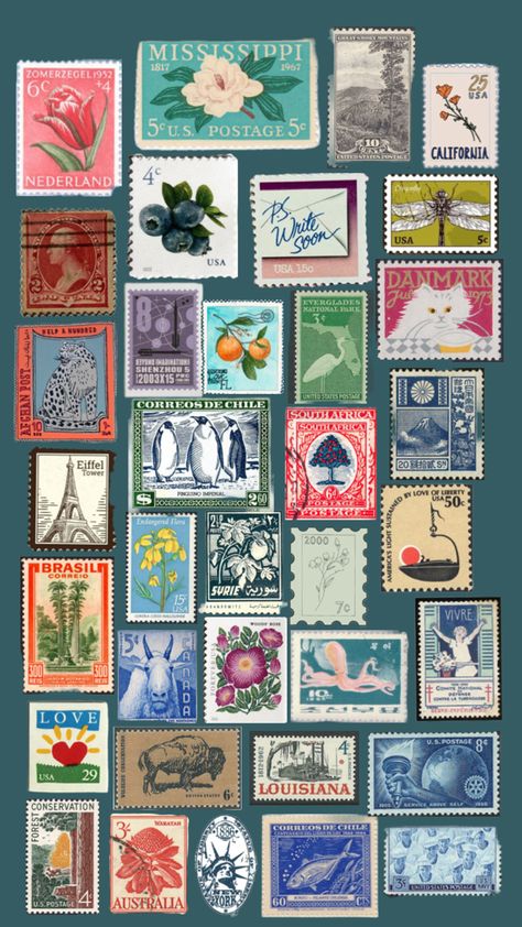 postage stamps wallpaper, iphone wallpaper, cute wallpaper Stamps Wallpaper, Postage Stamps Collage, Iphone Wallpaper Cute, Coastal Wallpaper, Postage Stamp Design, Color Wallpaper Iphone, Scrapbook Printing, Gallery Wall Inspiration, Wallpaper Iphone Wallpaper