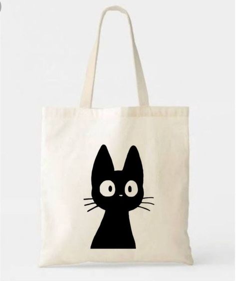 Tote Bag Cat Design, Aesthetic Tote Bag Painting, Tod Bag, Handpainted Tote, Handpainted Tote Bags, Tot Bag, Painted Clothes Diy, Tods Bag, Fabric Painting On Clothes