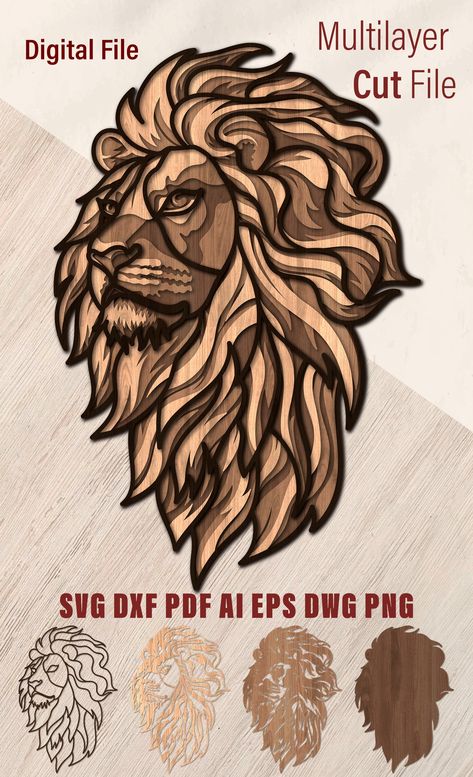 Lion Template, Jute Wall Art, Laser Cut Wood Jewelry, Lion Mandala, Diy Laser Cut, Laser Cut Wood Crafts, Laser Engraved Ideas, Laser Art, 3d Laser