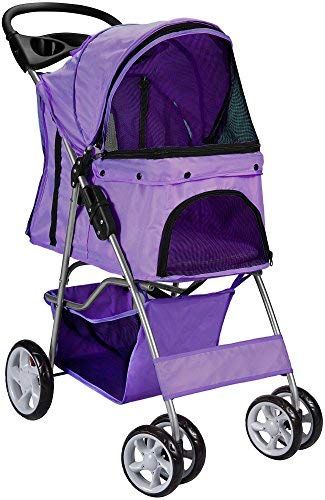 AmazonSmile : Paws & Pals City Walk N Stride 4 Wheeler Pet Stroller for Dogs and Cats : Pet Supplies Cat Stroller, Jogger Stroller, Pet Strollers, Dog Cage, Dog Stroller, Pet Stroller, Cat Cages, Travel Stroller, Dog Cages