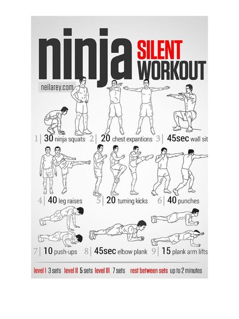 "NINJA SILENT WORKOUT Study Guide DIGITAL DOWNLOAD PRINTABLE Printable sizes are  8\"x10\" 11\"x17\" 16x20 18\"x24\" CHARTS" Ninja Workout Martial Art, Ninja Exercises, Silent Workout, Ninja Techniques, Ninja Workout, Fighter Workout, Superhero Workout, Speed Workout, Gym Workout Planner