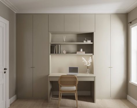 Portfolio of bespoke furniture projects by Urban Wardrobes London Home Office Wardrobe, Fitted Office Furniture, Bedroom Wall Cabinets, Bedroom Cupboard Ideas, Office Furniture Uk, Wardrobes Ideas, Traditional Home Offices, Young Room, Desk Wardrobe