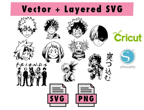 Anime Svg Free, Anime Cricut, Svg Anime, Anime Silhouette, Hero Anime, Anime Svg, Anime Designs, Cartoon Svg, Happy Graduation