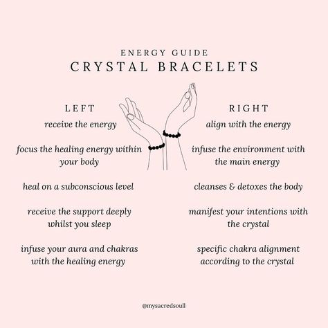 with our bracelets being our best sellers, i thought it’s about time i did an energy guide! ✨ although this is a guide, always follow your intuition & what feels best for you. i like to wear my bracelets on my left wrist which works wonders for me, always go with what you feel drawn to! 💘 shop our range of over 40 bracelets at www.mysacredsoul.co.uk #crystaljewelry #crystaljewellery #crystalbracelet #crystalbracelets #crystalenergy #energyguide #crystalshapes #crystalhealing #crystalshop ... Bracelet Guide, Follow Your Intuition, Crystal Healing Chart, Become Your Best Self, Spiritual Journals, Crystal Guide, Energy Healing Spirituality, Spiritual Crystals, Protection Crystals