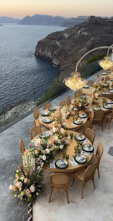 Engagement Party Dinner, Chandelier Wedding Decor, Wedding Table Layouts, Simple Table Settings, Forest Theme Wedding, Beachy Wedding, Dream Wedding Decorations, Most Beautiful Wedding, Lake Como Wedding