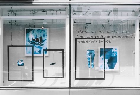 Adidas Women —Retail window display design, 2016 on Behance Adidas Window Display, Retail Window Design, Windows Display Design, Retail Window Display, Window Display Ideas, Windows Interior, Architecture Art Nouveau, Window Display Retail, Window Display Design